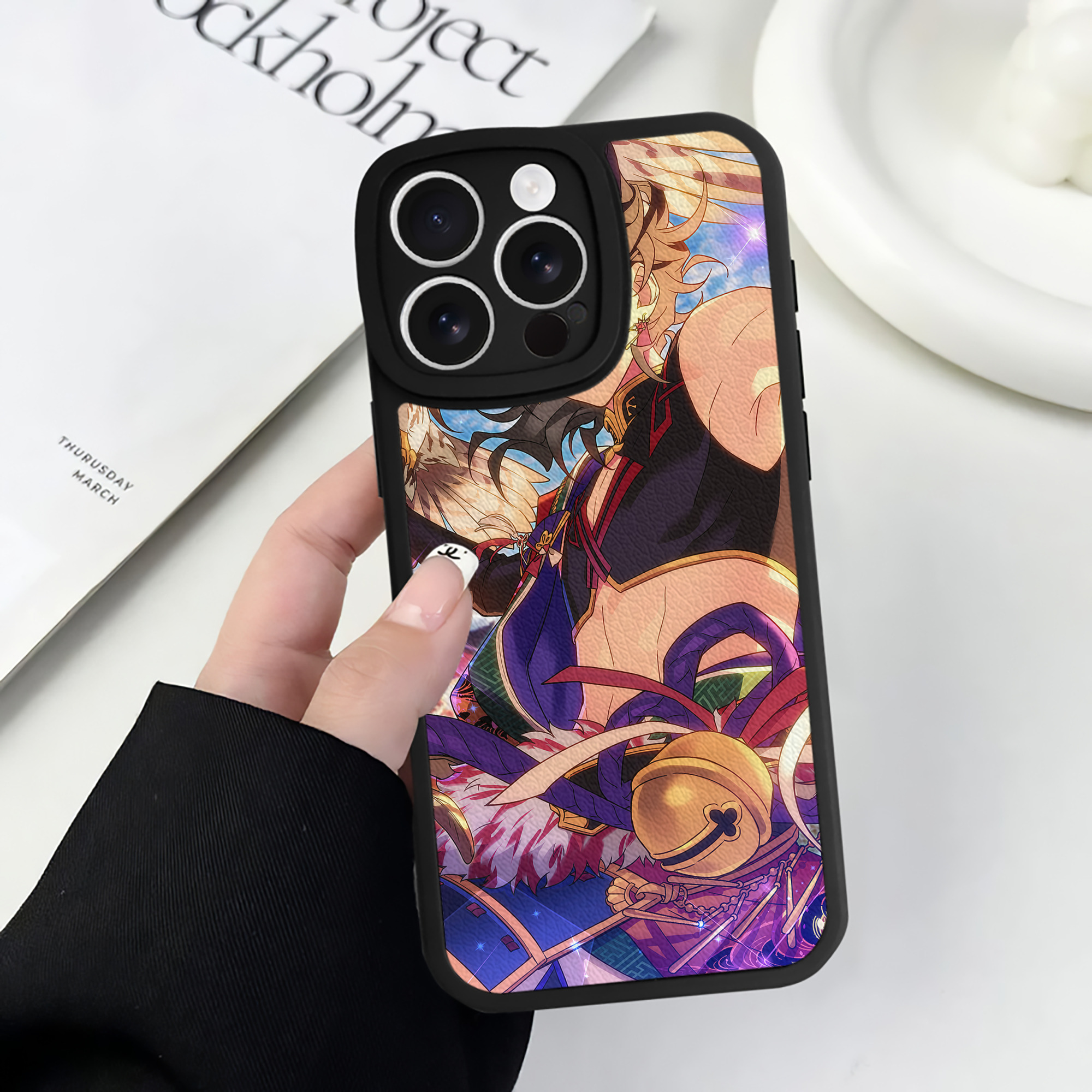 （画像用） あんさんぶるスターズ! Ensemble Stars 【iPhone 16シリーズ対応】シリコンスマホケース（レザー調） 材質：シリコン